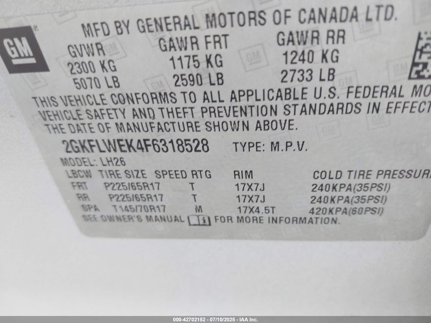 2015 GMC TERRAIN SLE-2 - 2GKFLWEK4F6318528