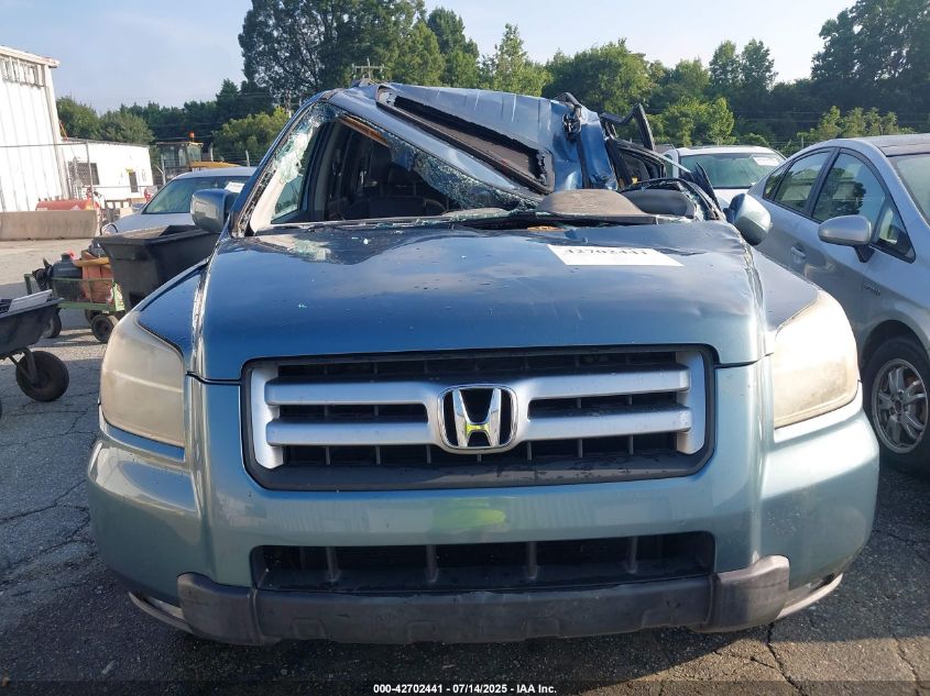 2007 Honda Pilot Ex-L VIN: 5FNYF18627B006717 Lot: 42702441