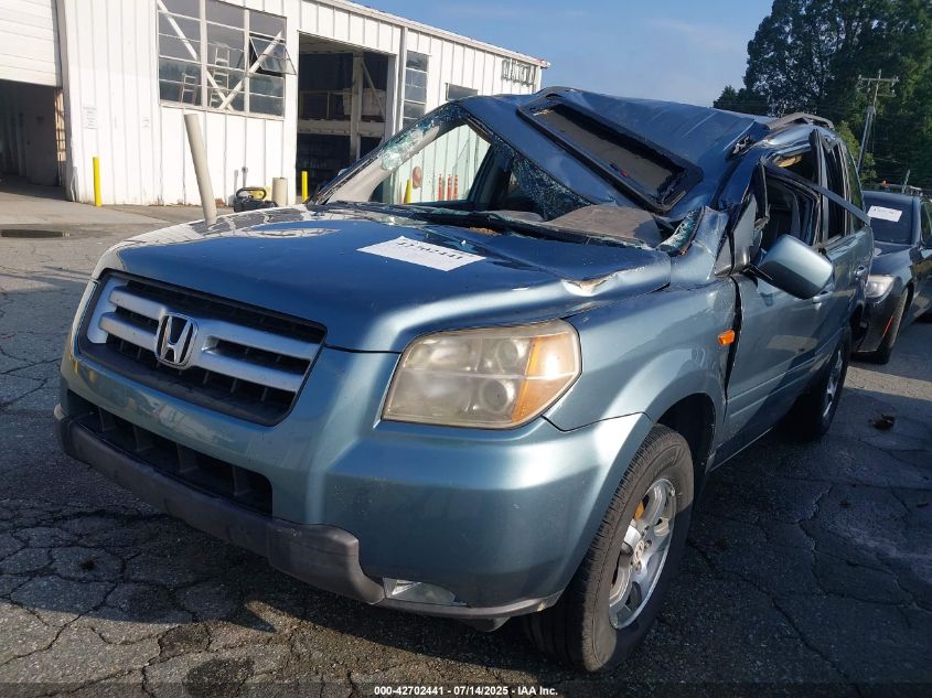 2007 Honda Pilot Ex-L VIN: 5FNYF18627B006717 Lot: 42702441