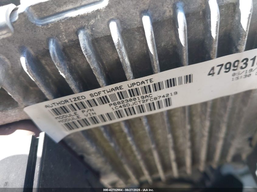 2015 Dodge Durango R/T VIN: 1C4SDJCT2FC874219 Lot: 42702984