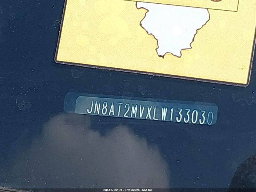 2020 Nissan Rogue Sv Intelligent Awd VIN: JN8AT2MVXLW133030 Lot: 42706109