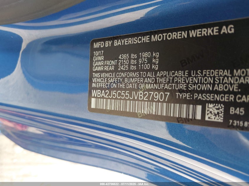 2018 BMW M240I - WBA2J5C55JVB27907