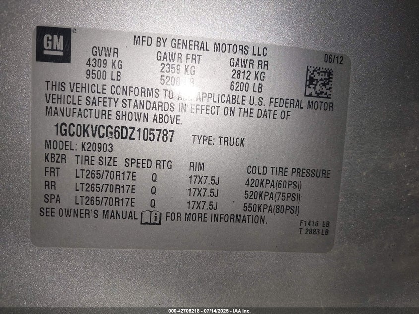 2013 CHEVROLET SILVERADO 2500HD WORK TRUCK - 1GC0KVCG6DZ105787