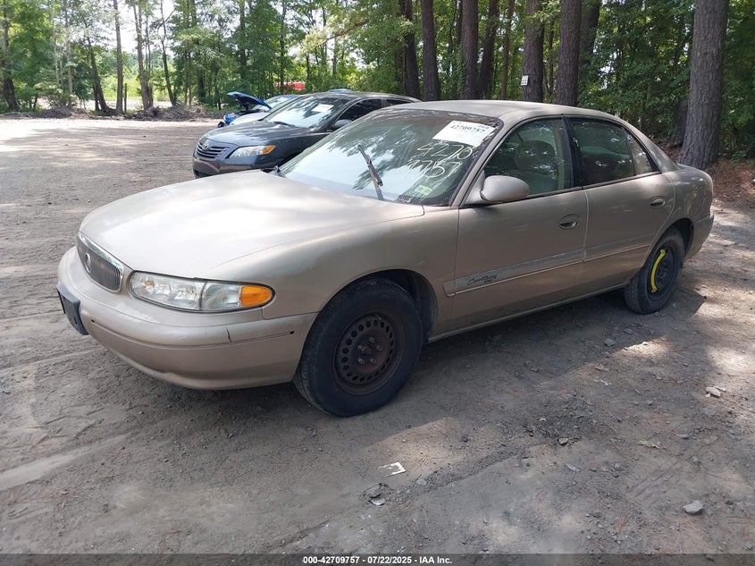 2000 Buick Century Custom gold sedan gasoline 2G4WS52J9Y1291472 photo #3