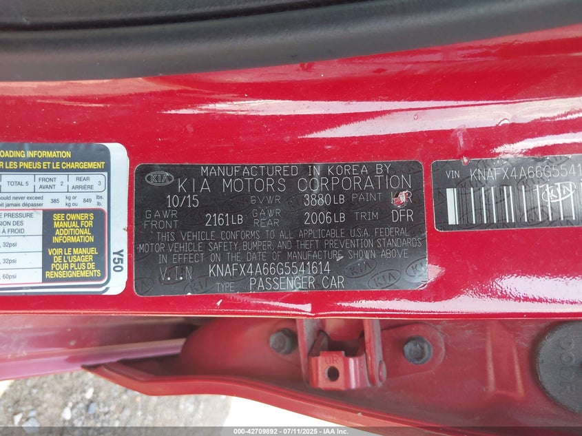 2016 KIA FORTE LX - KNAFX4A66G5541614