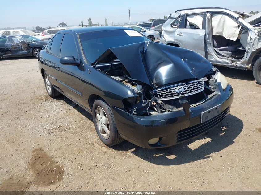 2002 Nissan Sentra Gxe black sedan gasoline 3N1CB51D62L587741 photo #1