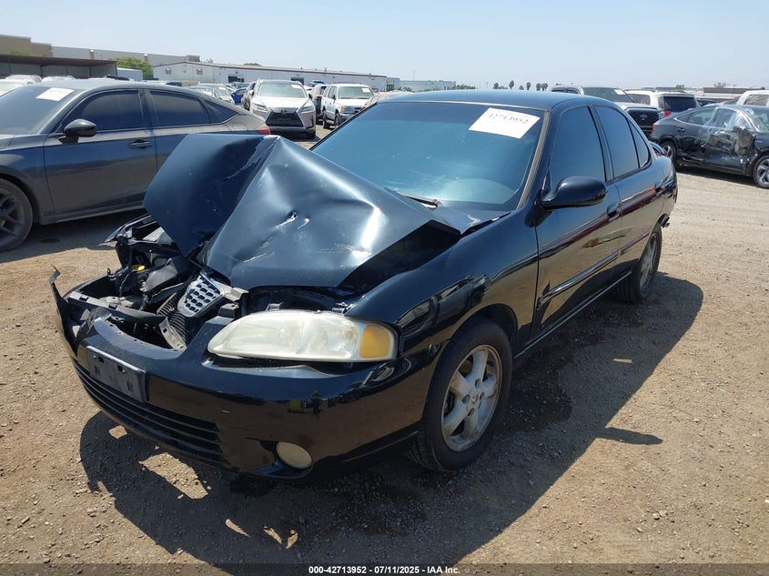 2002 Nissan Sentra Gxe black sedan gasoline 3N1CB51D62L587741 photo #3