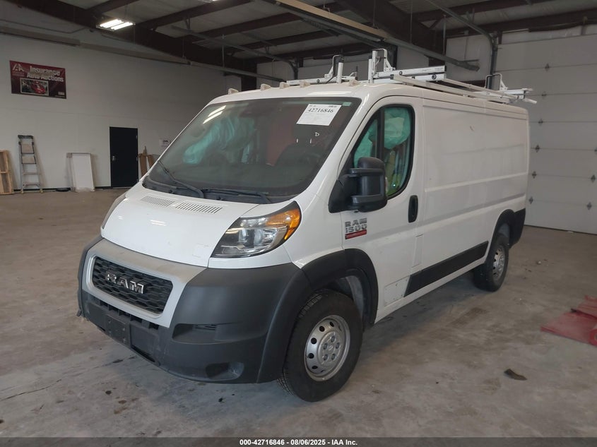 Vin: 3c6lrvag0ne115702, lot: 43210071, ram promaster 1500 low roof 136 wb 20222