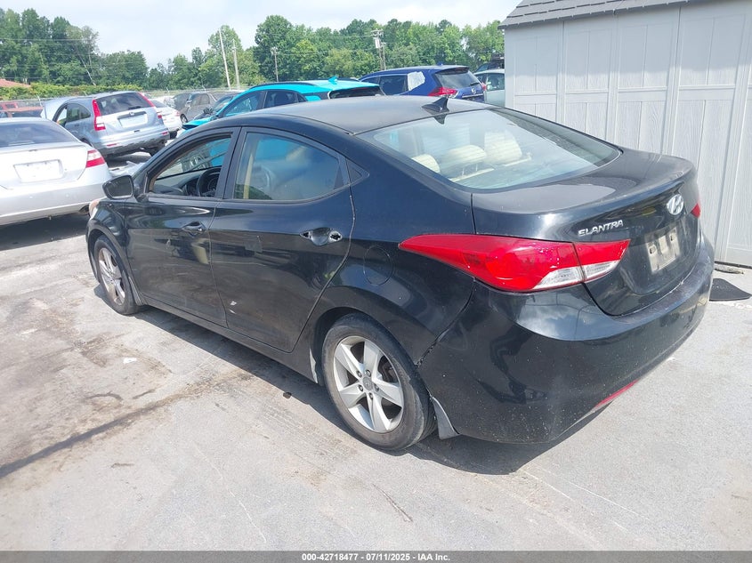 2012 Hyundai Elantra Gls (Ulsan Plant) black sedan gasoline KMHDH4AE6CU301330 photo #4