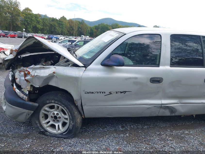 2001 Dodge Dakota Slt/Sport VIN: 1B7HL2AX01S333189 Lot: 42719224