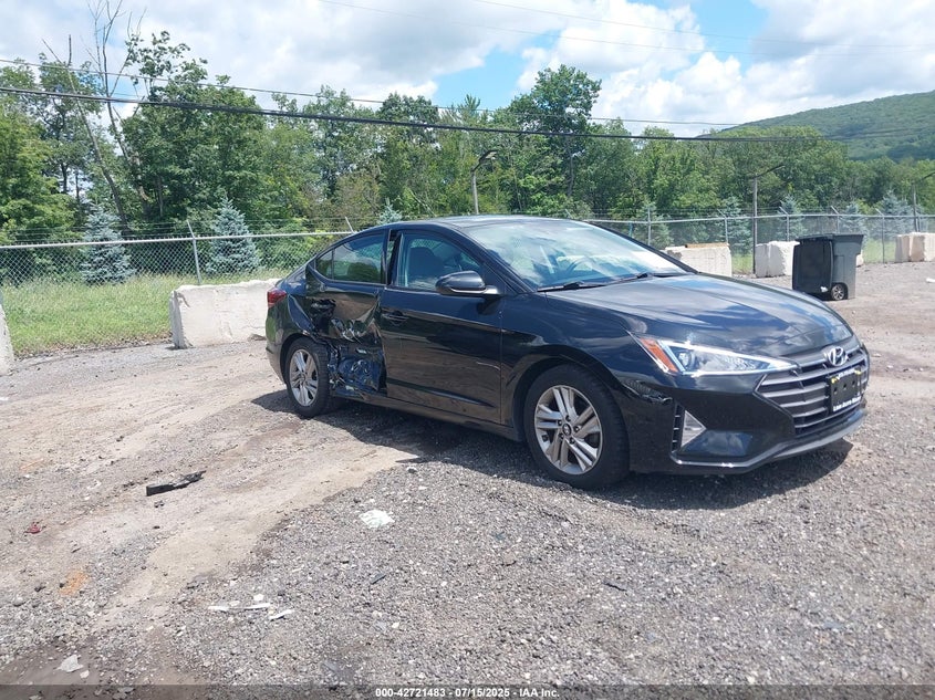 2019 Hyundai Elantra Value Edition black sedan gasoline 5NPD84LF3KH438311 photo #1