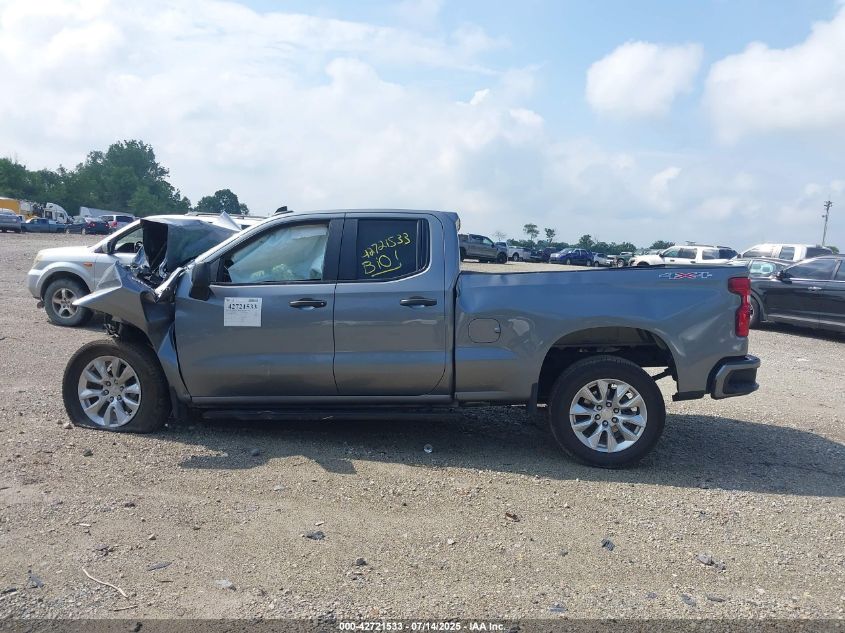2021 Chevrolet Silverado 1500 4Wd Double Cab Standard Bed Custom VIN: 1GCRYBEK2MZ223101 Lot: 42721533