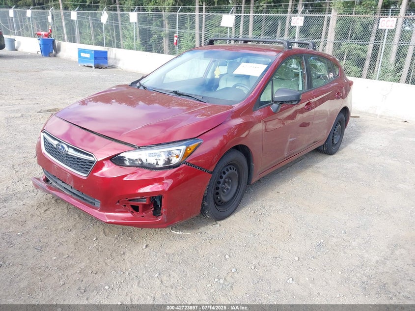 2017 Subaru Impreza 2.0 2.0i Red Lot 111042723897 Vin 4S3GTAA65H3732620