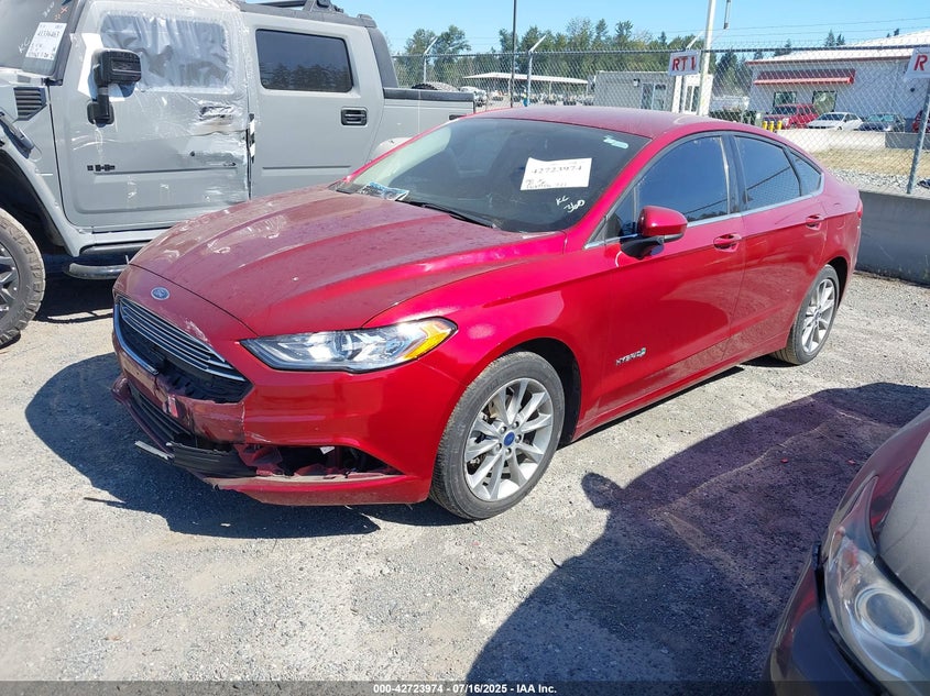 Vin: 3fa6p0lu9hr386343, lot: 43217198, ford fusion hybrid se 20172