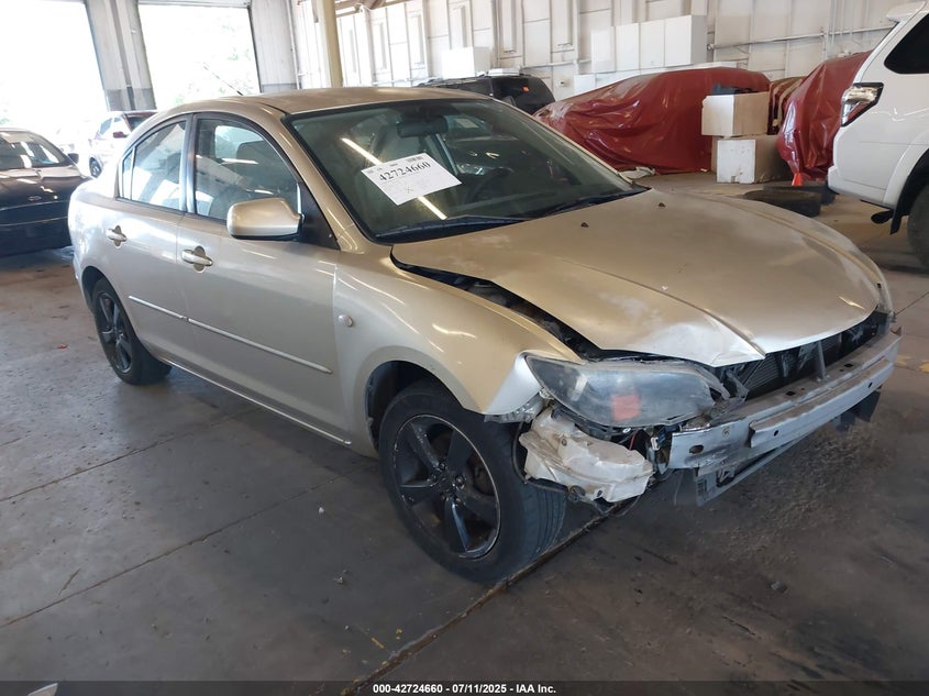 2004 Mazda Mazda3 I gold sedan gasoline JM1BK12F341195439 photo #1