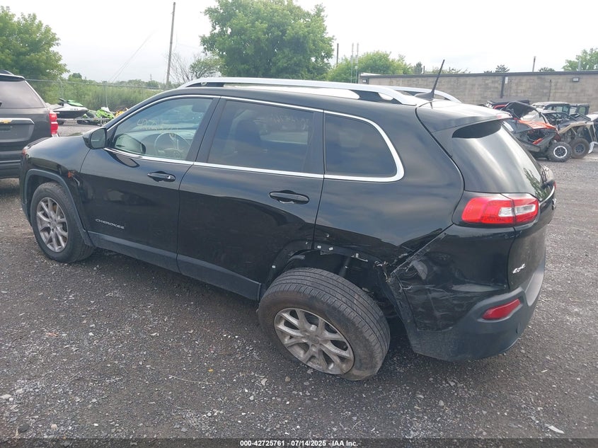 2017 Jeep Cherokee 2.4 Latitude 4x4 Black Lot 111042725761 Vin 1C4PJMCB4HW590597