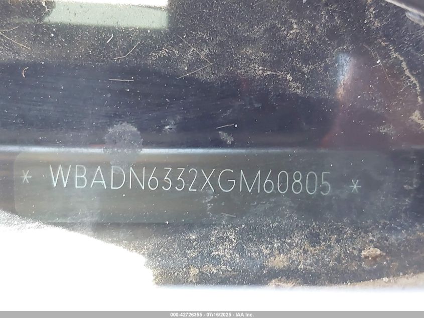 1999 BMW 540Ia VIN: WBADN6332XGM60805 Lot: 42726355