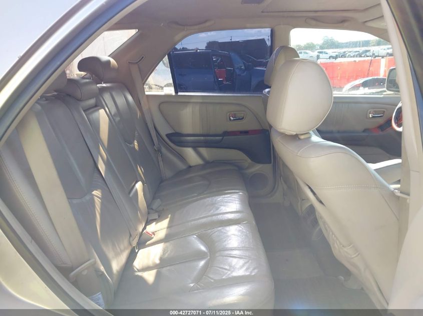 2003 Lexus Rx 300 VIN: JTJHF10U530295088 Lot: 42727071