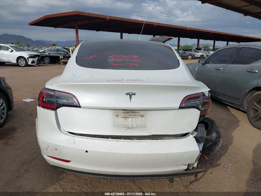 2021 Tesla Model 3 Standard Range Plus Rear-Wheel Drive VIN: 5YJ3E1EAXMF870089 Lot: 42729483