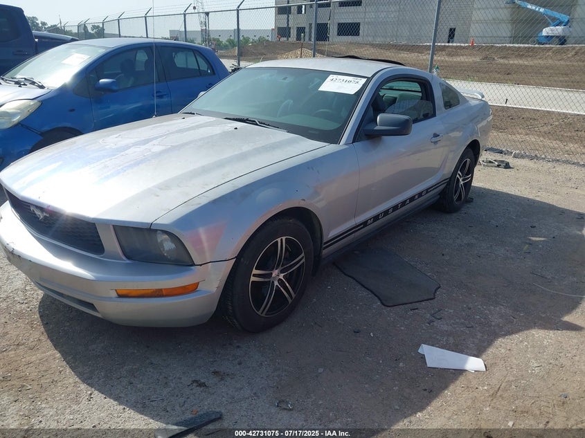 2005 Ford Mustang silver coupe gasoline 1ZVFT80N355166743 photo #3