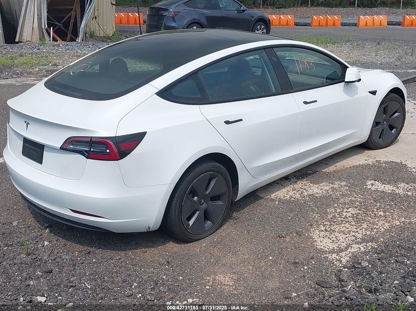 Vin: 5yj3e1ea0pf459093, lot: 43224441, tesla model 3 rear-wheel drive 20234
