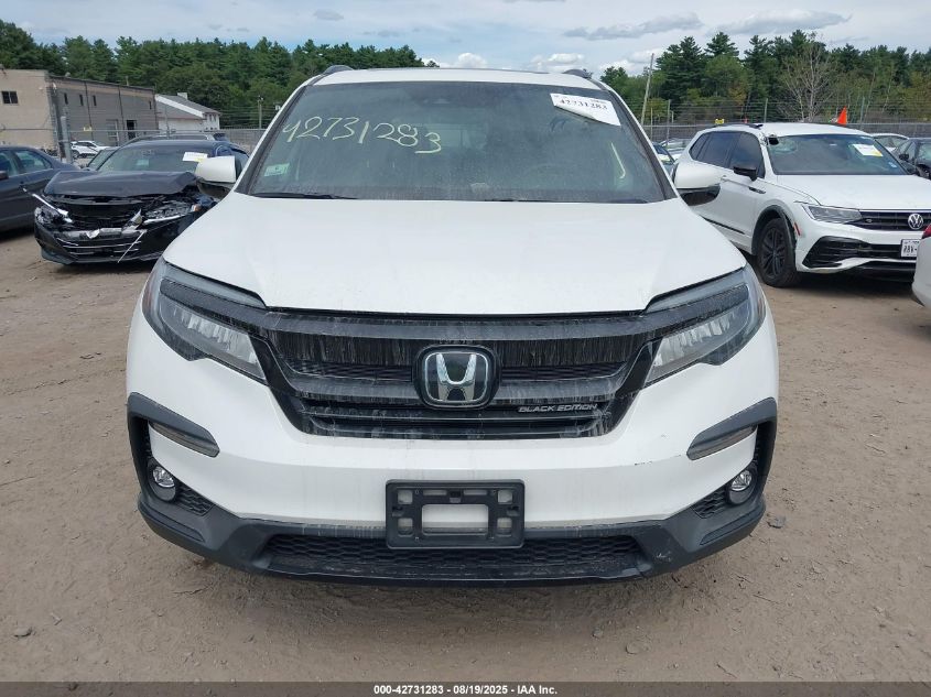 2021 Honda Pilot Awd Black Edition VIN: 5FNYF6H74MB061770 Lot: 42731283
