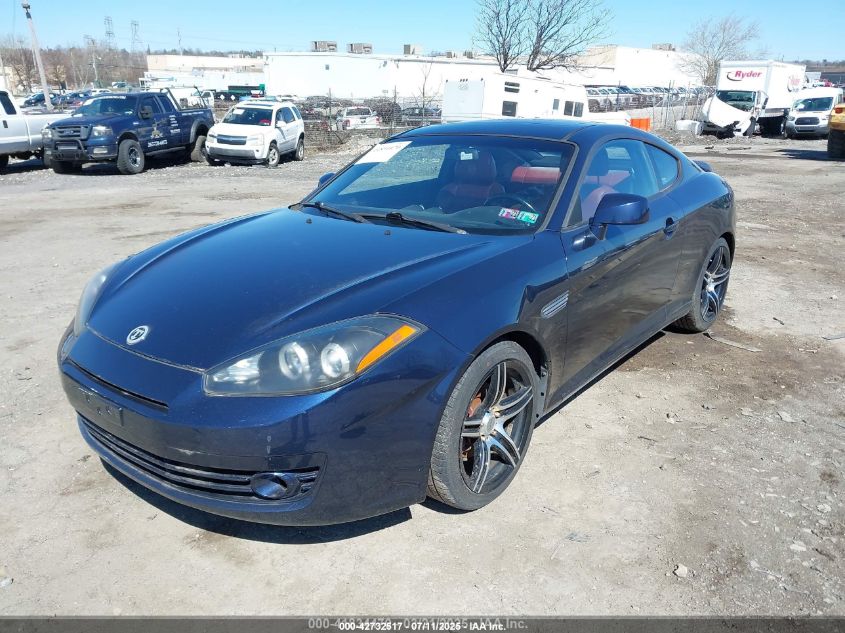 2008 Hyundai Tiburon Gt/Gt Limited/Se VIN: KMHHN66F48U287877 Lot: 42732517