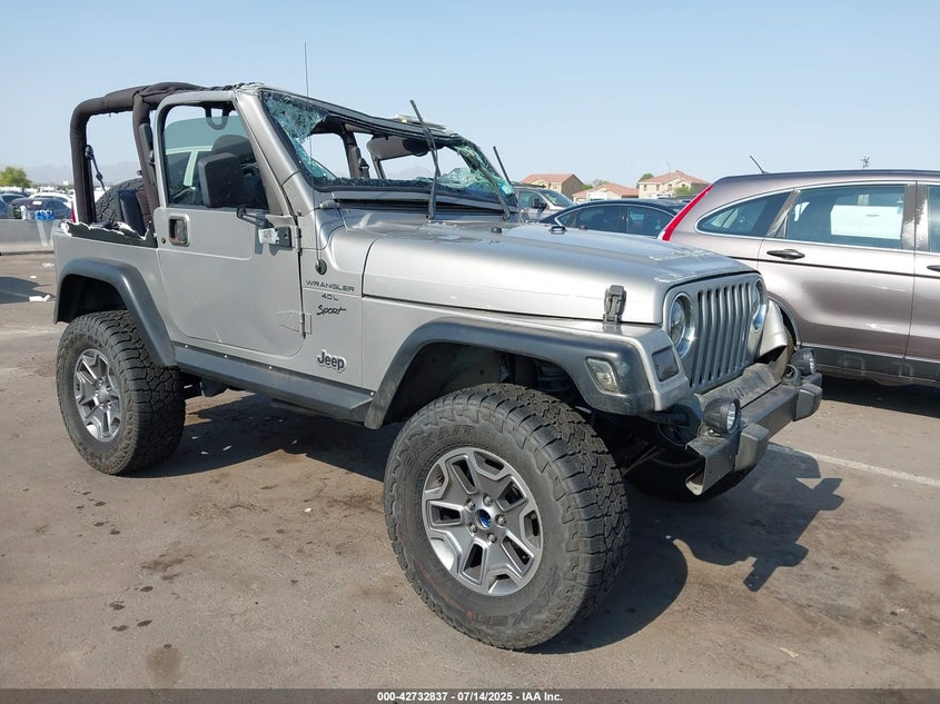 2000 Jeep Wrangler Sport grey other gasoline 1J4FA49S3YP734387 photo #1