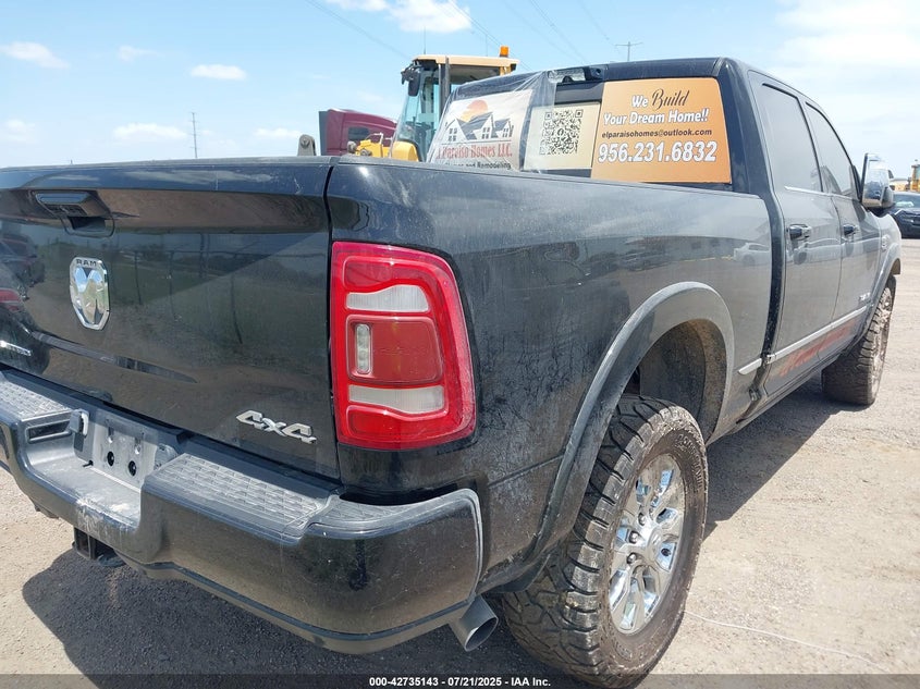 Vin: 3c6ur5sl0pg519817, lot: 43228401, ram 2500 limited  4x4 6'4 box 20234