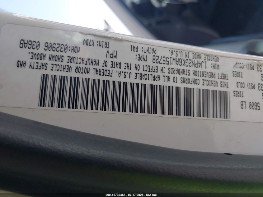 2010 Jeep Liberty Sport VIN: 1J4PN2GK6AW155728 Lot: 42739468