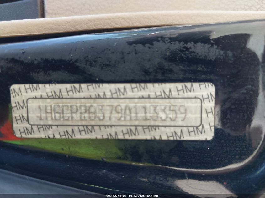 2009 Honda Accord 2.4 Lx VIN: 1HGCP26379A113359 Lot: 42741102