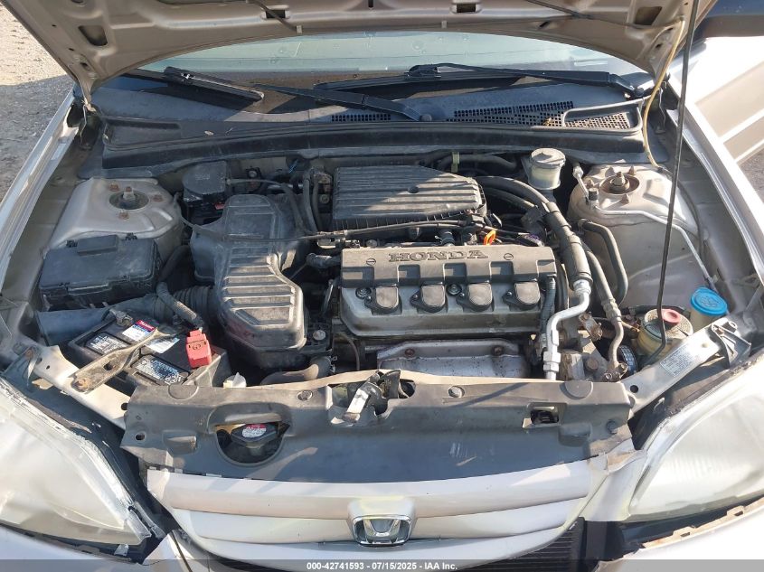 2002 Honda Civic Lx VIN: 1HGES16572L035159 Lot: 42741593