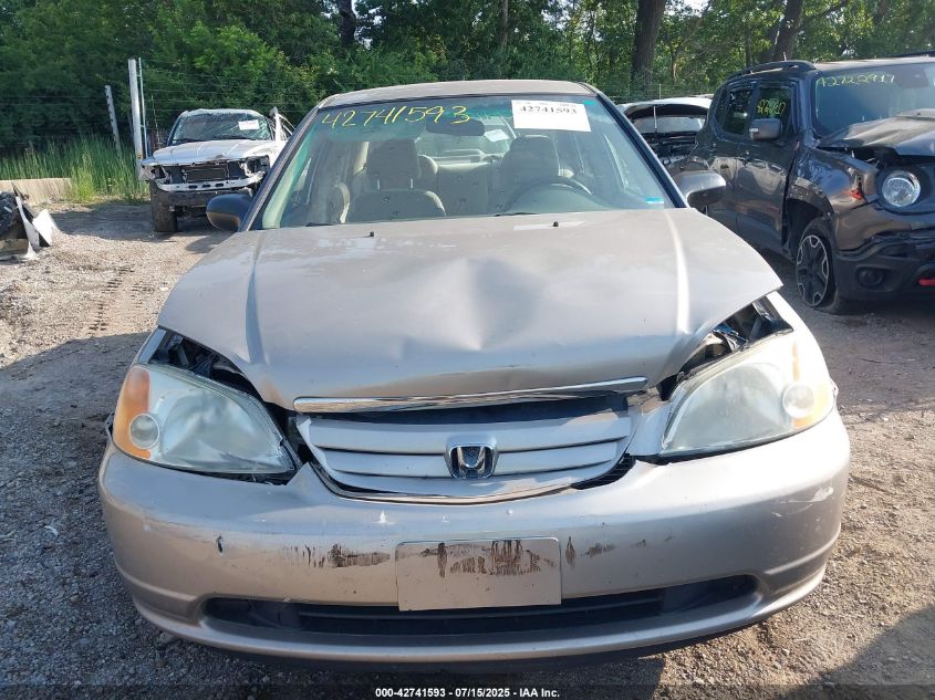 2002 Honda Civic Lx VIN: 1HGES16572L035159 Lot: 42741593