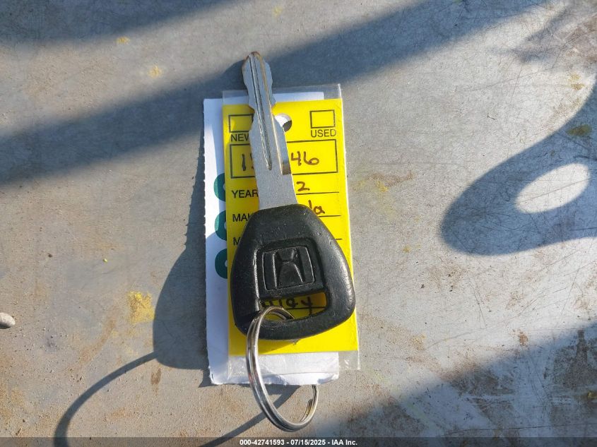 2002 Honda Civic Lx VIN: 1HGES16572L035159 Lot: 42741593