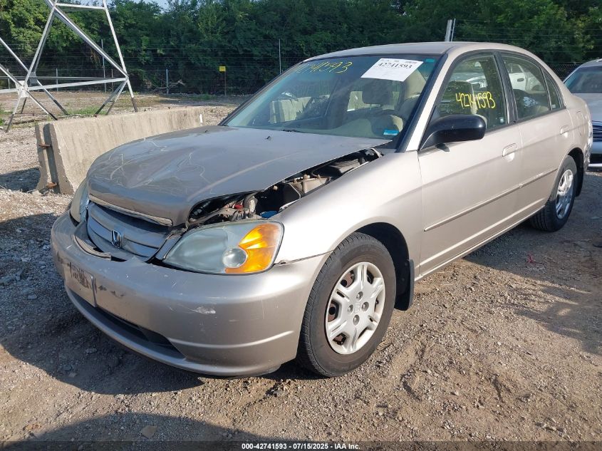 2002 Honda Civic Lx VIN: 1HGES16572L035159 Lot: 42741593