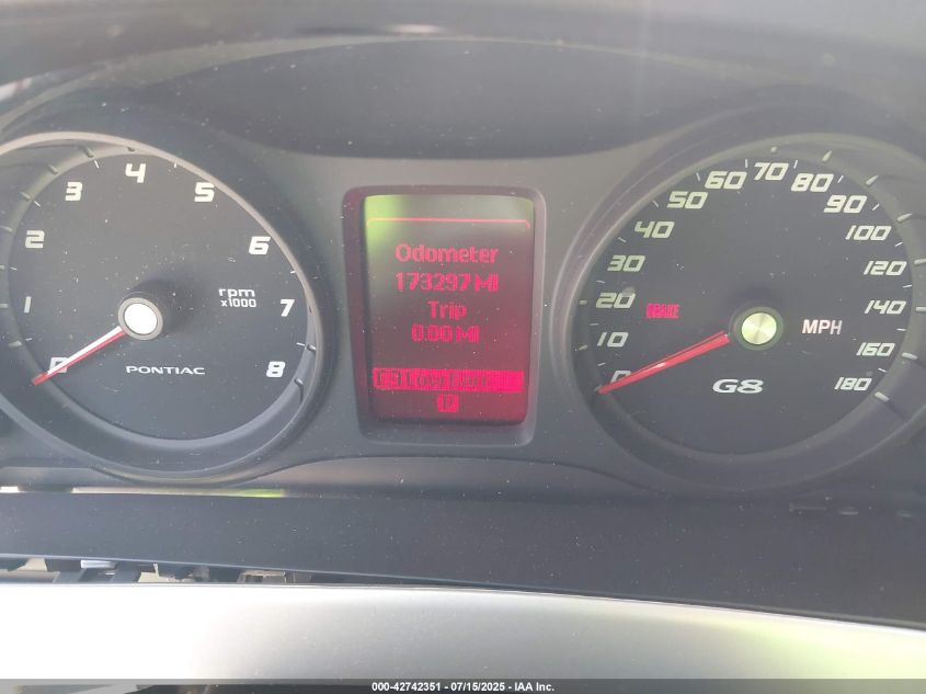 2009 Pontiac G8 Gt VIN: 6G2EC57Y49L181256 Lot: 42742351