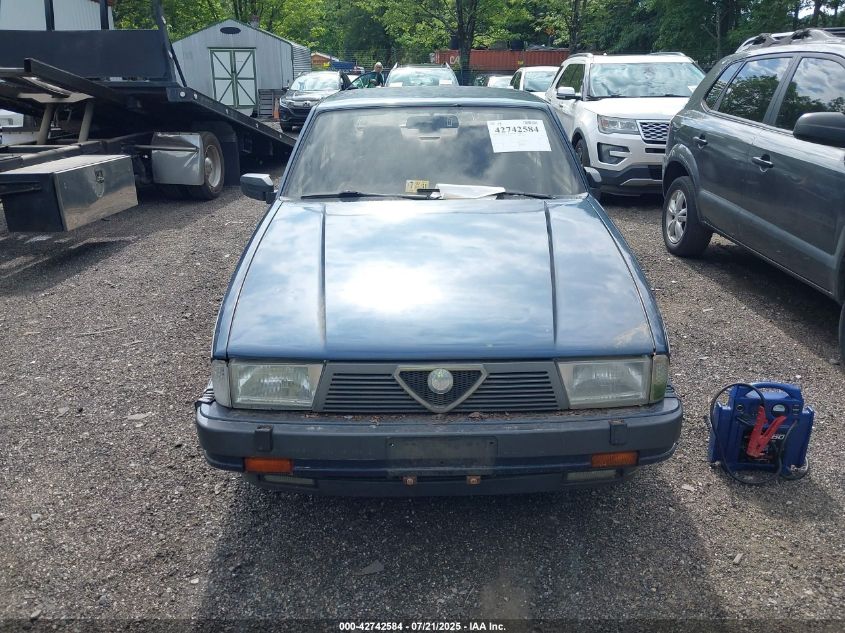 1987 Alfa Romeo Milano Silver VIN: ZARDA1146H1075741 Lot: 42742584