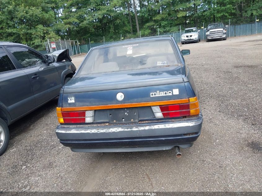 1987 Alfa Romeo Milano Silver VIN: ZARDA1146H1075741 Lot: 42742584