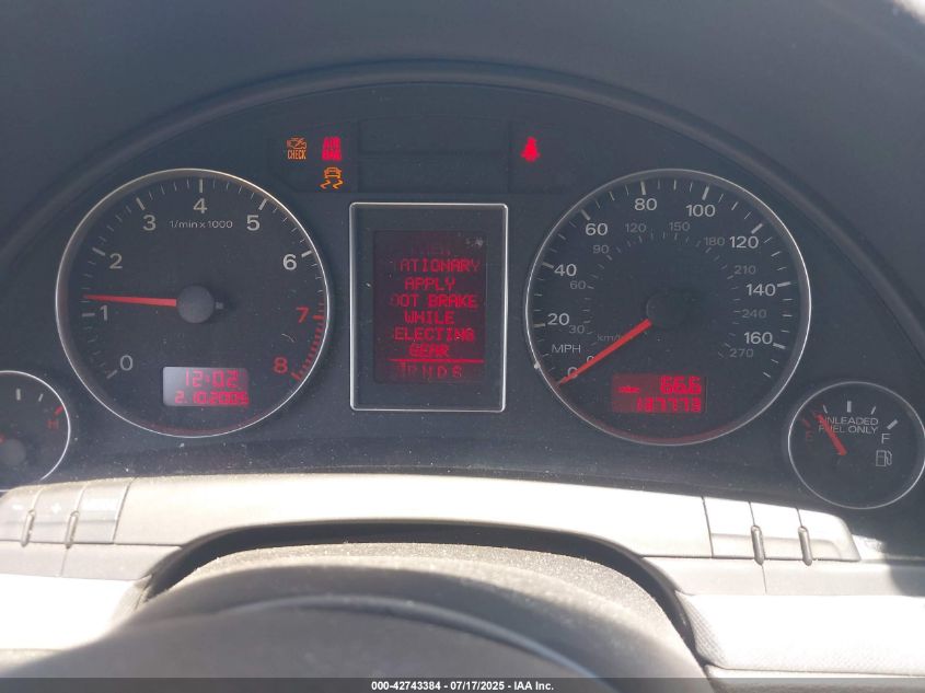 2007 Audi A4 2.0T VIN: WAUDF78E87A011161 Lot: 42743384