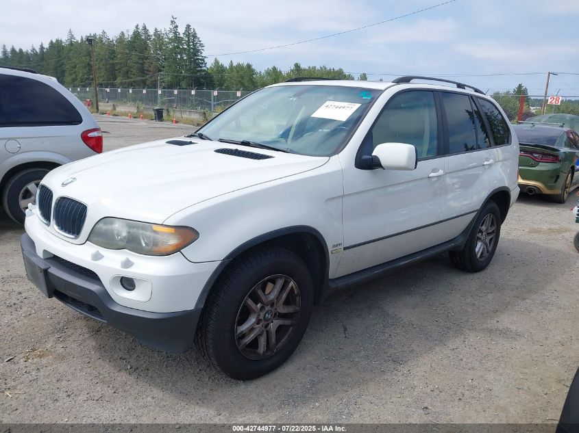 2006 BMW X5 3.0I white other gasoline 5UXFA13546LY34248 photo #3
