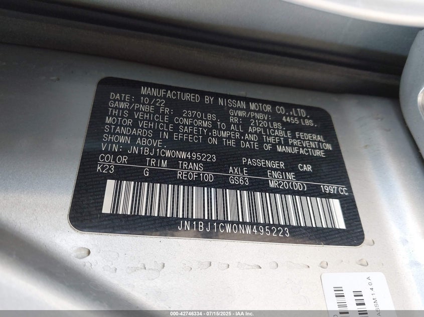 JN1BJ1CW0NW495223 2022 NISSAN ROGUE photo no. 9