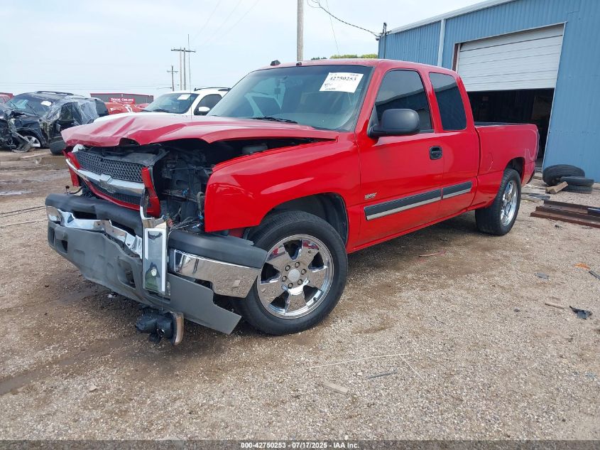 2004 Chevrolet Silverado 1500 Ls red truck gasoline 2GCEC19N641350339 photo #3