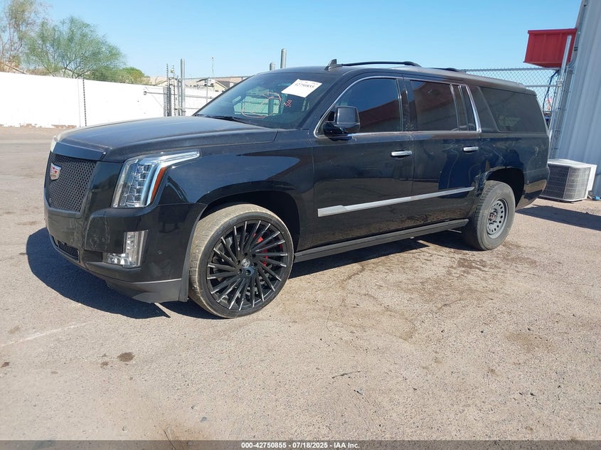 Vin: 1gys4kkj5jr383472, lot: 43244129, cadillac escalade esv platinum 20182