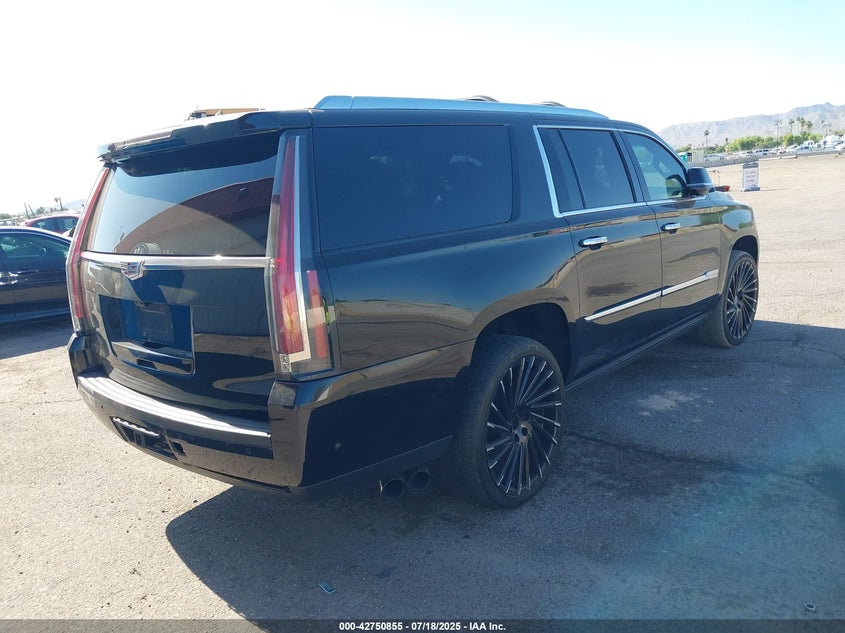 Vin: 1gys4kkj5jr383472, lot: 43244129, cadillac escalade esv platinum 20184
