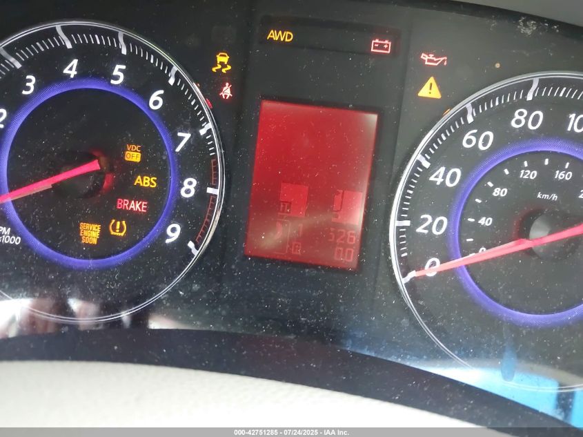 2011 Infiniti Fx35 VIN: JN8AS1MW0BM734043 Lot: 42751285