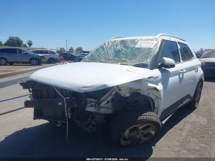 Vin: kmhrc8a30mu118338, lot: 43246998, hyundai venue sel 20212