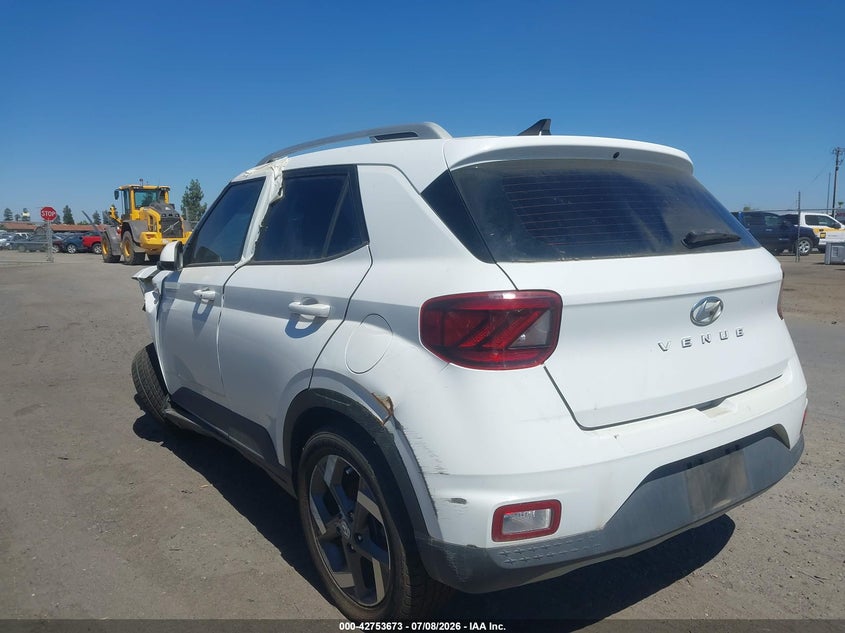 Vin: kmhrc8a30mu118338, lot: 43246998, hyundai venue sel 20213