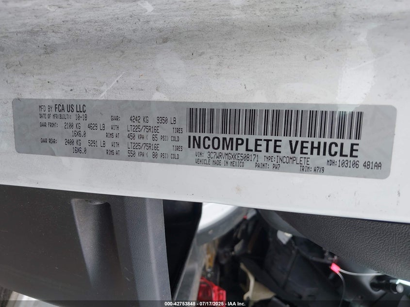 3C7WRVMGXKE508171 2019 RAM  photo no. 8