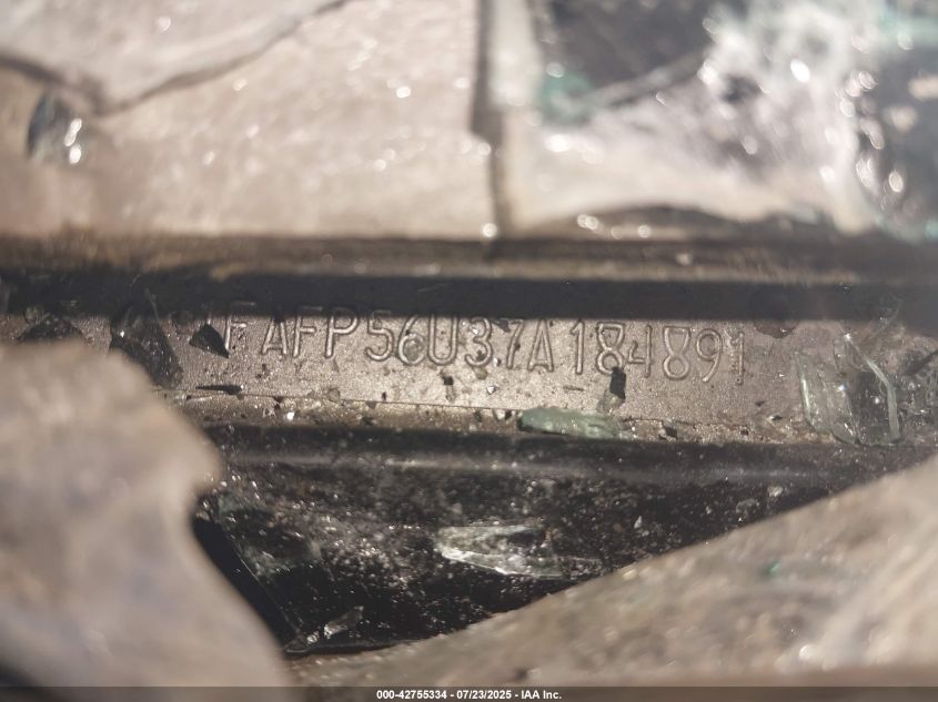 2007 Ford Taurus Sel VIN: 1FAFP56U37A184891 Lot: 42755334