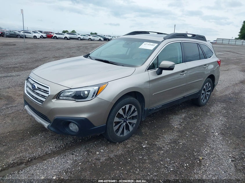 Vin: 4s4bsbnc9f3233587, lot: 43248806, subaru outback 2.5i limited 20152